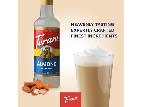 Torani Syrup, Almond, 25.4 Ounce (Pack of 1)