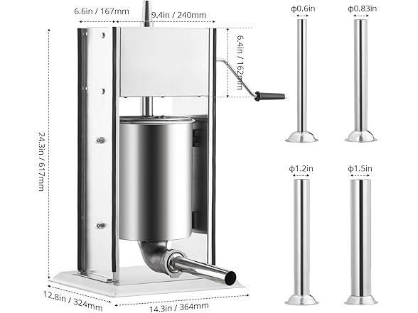 GarveeTech Stainless Steel Sausage Maker -5 L