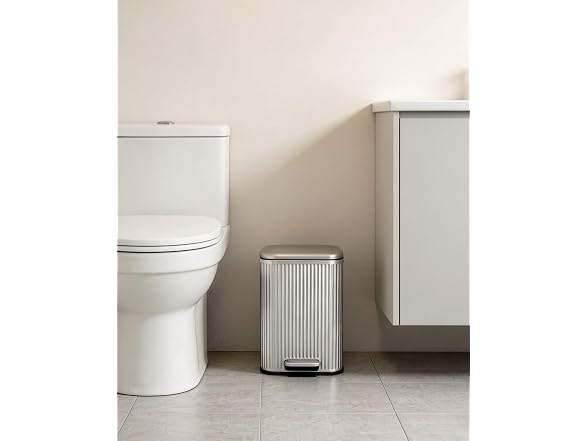 PrecisionAuto 5L Silver Stainless Steel Trash Can