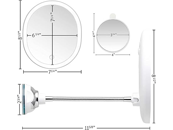 OVENTE 9'' Rechargeable Lighted Wall Mou