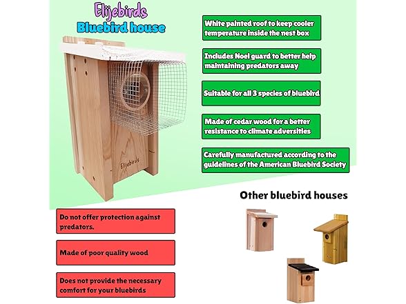 Elijebirds Bluebird Bird House
