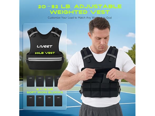 Zelus Adjustable Soft Iron Weighted Vest 20-32lbs