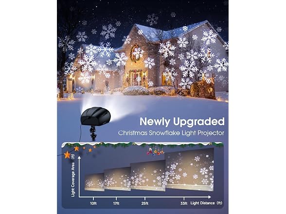 Hiketrax Christmas Snowflake Projector