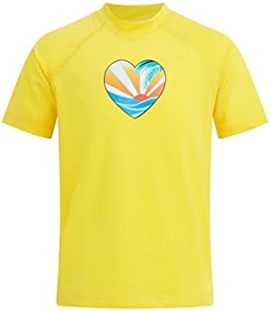 Kanu Surf Girls' Karlie Rash Guard UPF 50+ Sun Protection Short Sleeve Swim Shirt, Sunrise Yellow, 14/16
