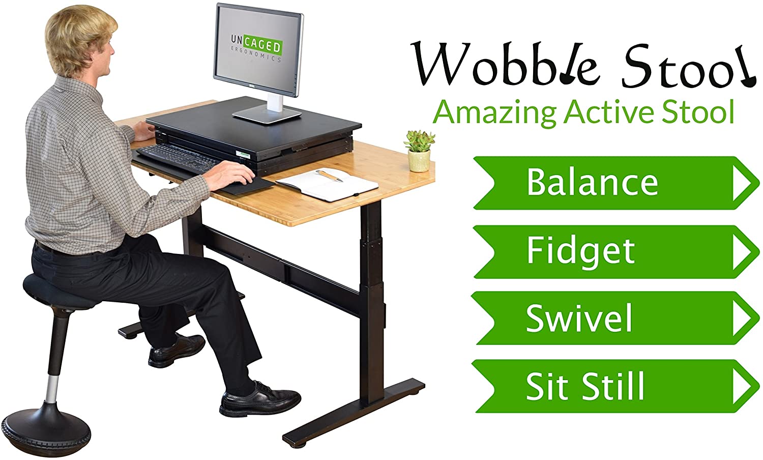 Wobble Stool Standing Desk Chair - Gallery 15