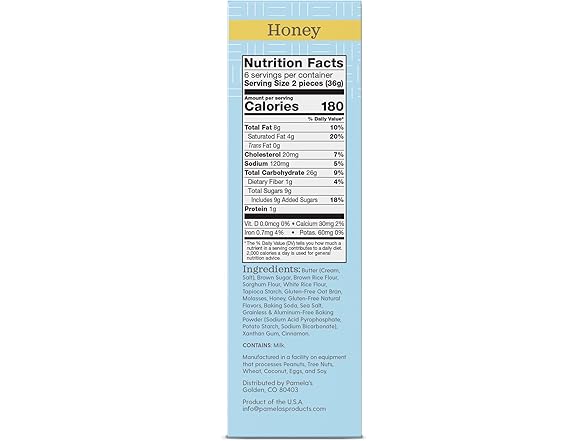 Pamela's GF Honey Grahams 7.5oz