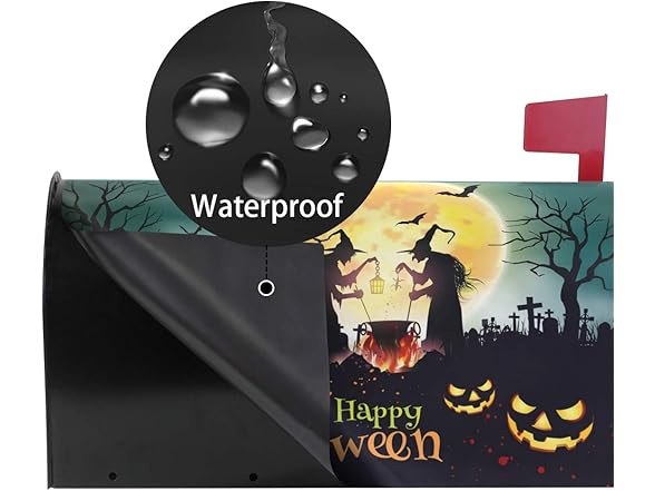 ZZKKO Magnetic Mailbox Covers Halloween