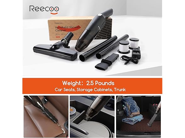 REECOO 10-17Kpa Handheld Vacuum Cleaner