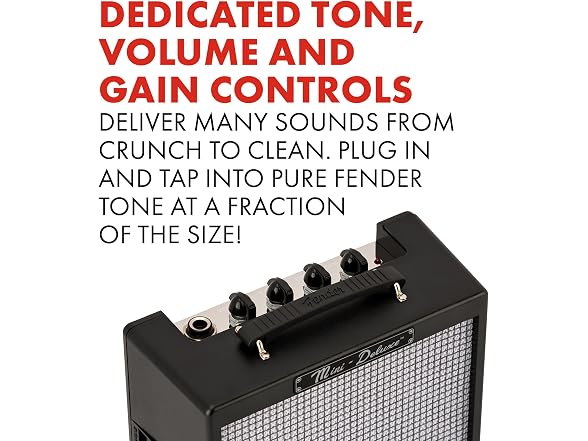 Fender Mini Deluxe Electric Guitar Amp, 3 Watts,