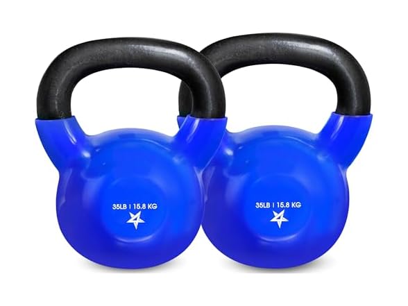 Yes4All 35 lb - Pair Kettlebell Vinyl Co