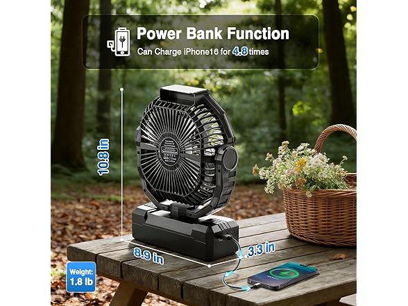 AVAVO Rechargeable Camping Fan