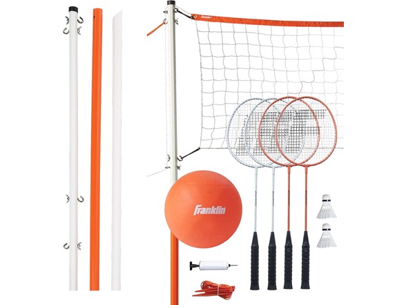 Franklin Sports Volleyball + Badminton Combo Set (Starter)