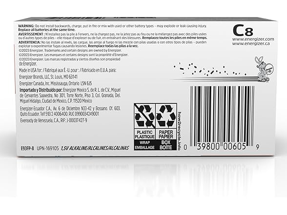Energizer MAX C Batteries 8ct