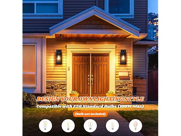 VerRon Outdoor Wall Lanterns Modern