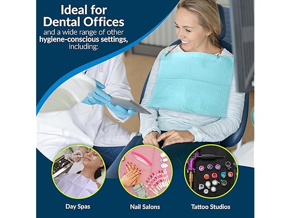 TIDI Dental Bibs Blue 13x18" 125ct