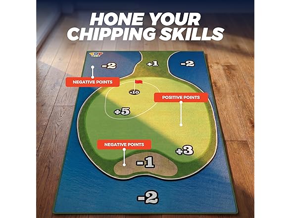Golf Chipping Game Set w/ Mat & Balls