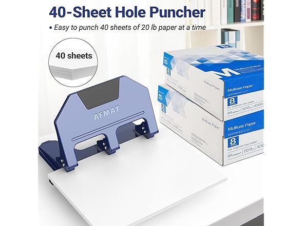 Blue 3 Hole Punch Heavy Duty