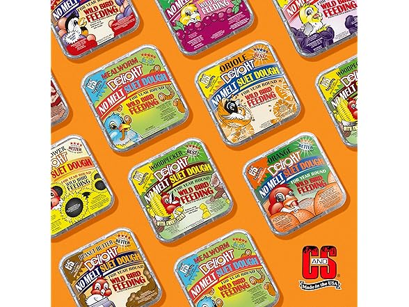 C&S Oriole Delight No Melt Suet Dough, Suet Cakes