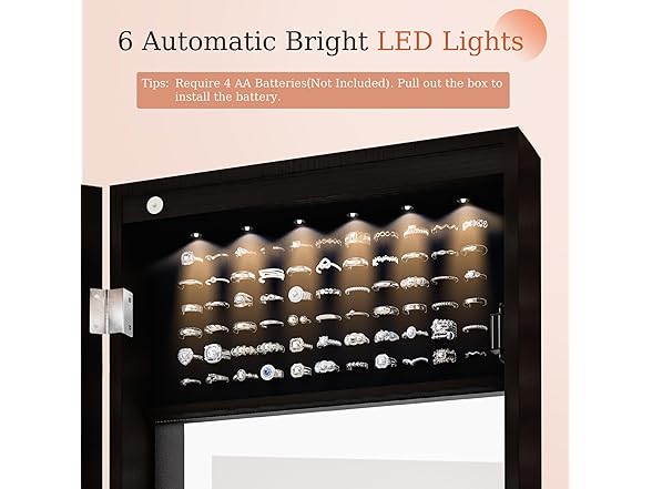 Black Jewelry Armoire Organizer