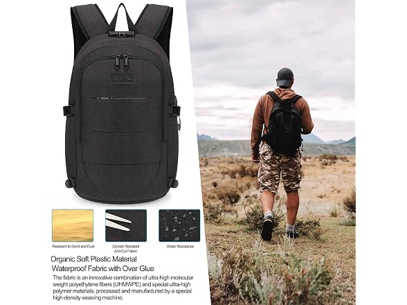 Tzowla Black 17.3" Laptop Backpack