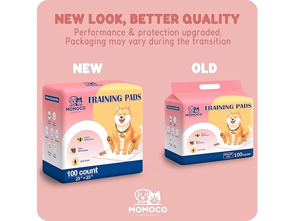 MoMoCo 100 Count Pink Puppy Pads