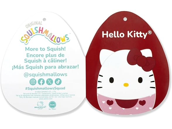 Sanrio 8in Hello Kitty + 8in Pompompurin Plush 2-Pack