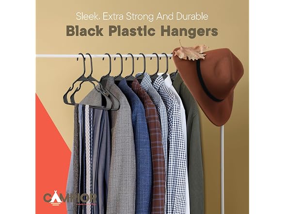 Black Plastic Hangers 10 Pack