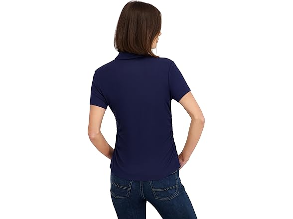 Spyder Womens Ribbed Jersey SS Polo Top