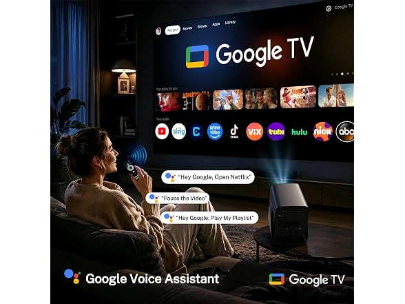 LYNCAST Projector 1080p Native 4K/8K Input Support