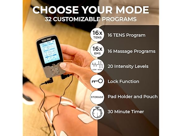 TENS Sport Recovery Unit with 4 Pads