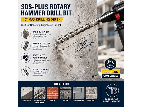 BLACK CANYON SDS Plus Rotary Hammer Drill Bit
