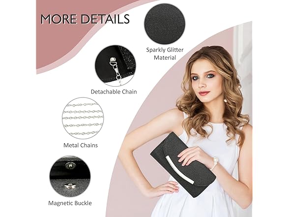 Ubysoyi Clutch Purses for Women Sparkly