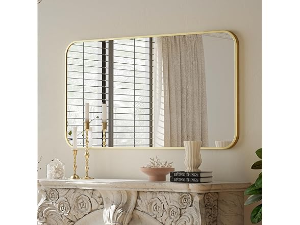 BEAUTYPEAK Wall Mounted Bathroom Mirror