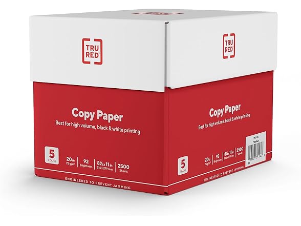 TRU RED Copy Paper, 8.5" x 11" Sheet Size
