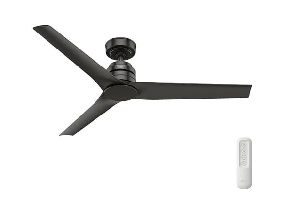 Hunter Ceiling Fan 52 Inch Matte Black Indoor/Outdoor