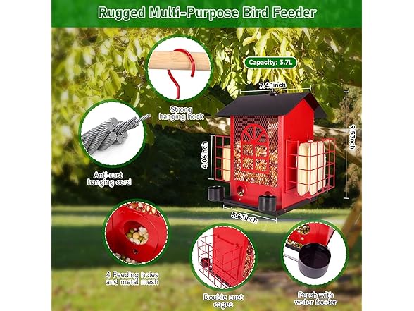 XSUUSX Hanging Bird Feeder