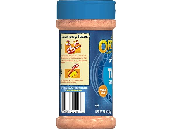 Ortega Seasoning Mix, Taco Seasoning, 6.5 Ounce