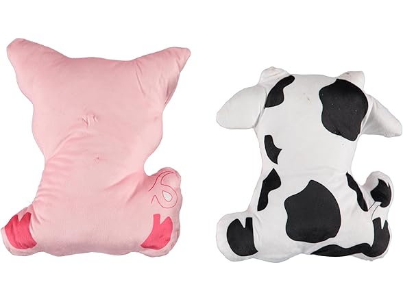 Cudlie 2 Pack Plush Dog Chew Toys Large 10"