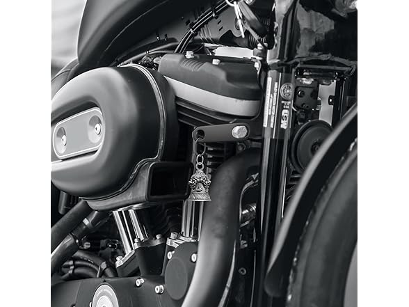 Biker Guardian Luck Riding Bell Keychain