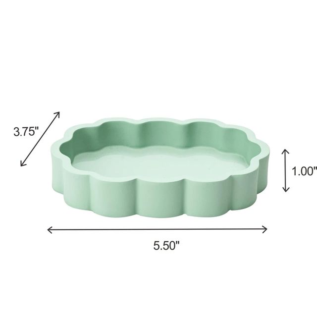 J&V Textiles 7 Pc Resin Bathroom Accessories Set SAGE - Gallery 9
