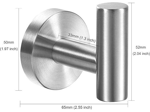 YSSILADI Silver Shower Hook for Bathroom,