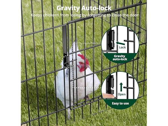 Chicken Coop, 86"x40"x40" Chicken Run Pen with Cover