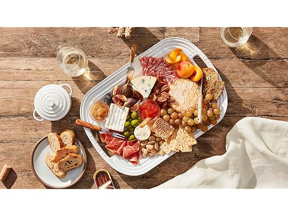 Le Creuset Stoneware Serving Platter, 16.25", Peche