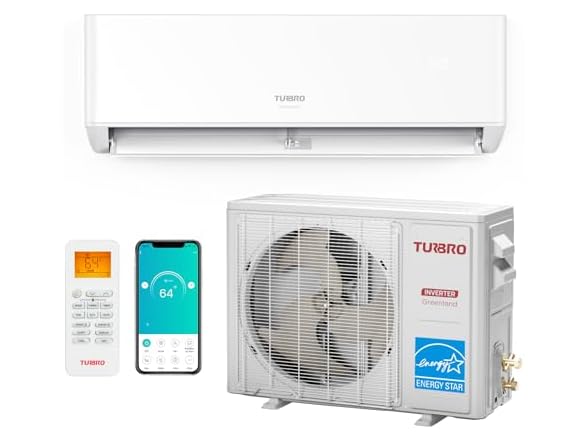 TURBRO 12K BTU Ductless Mini Split Inverter AC