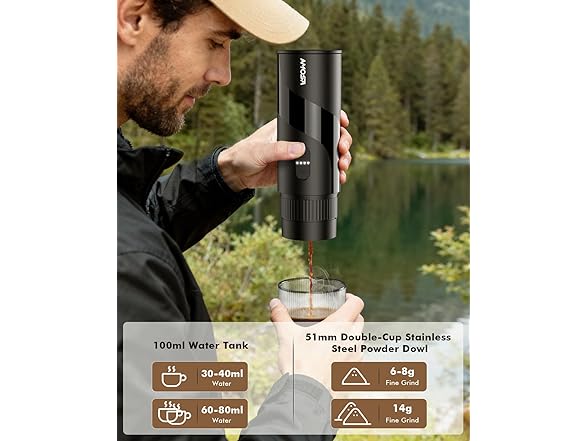 AMOSA Mini Electric Espresso Coffee Maker Set
