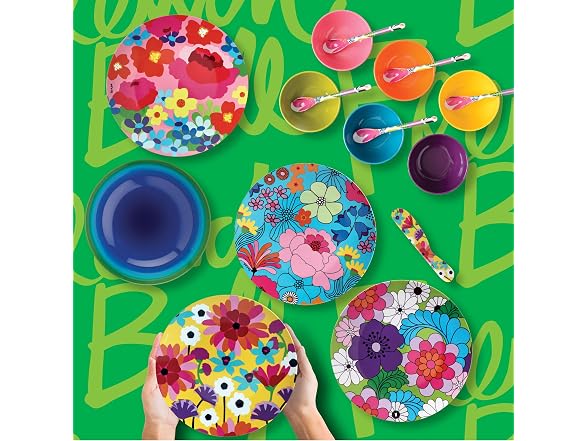 French Bull Assorted Plates - 4 Piece Set -Assorted Garden Floral