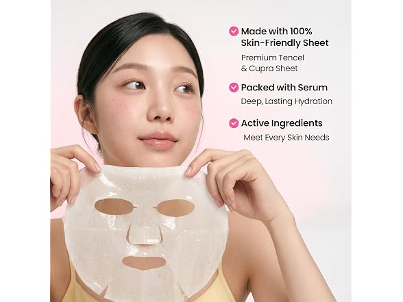 GLAM UP Premium Facial Sheet Mask 12 Com