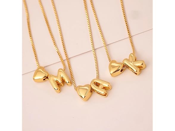 MARYLAX Gold Initial Necklaces