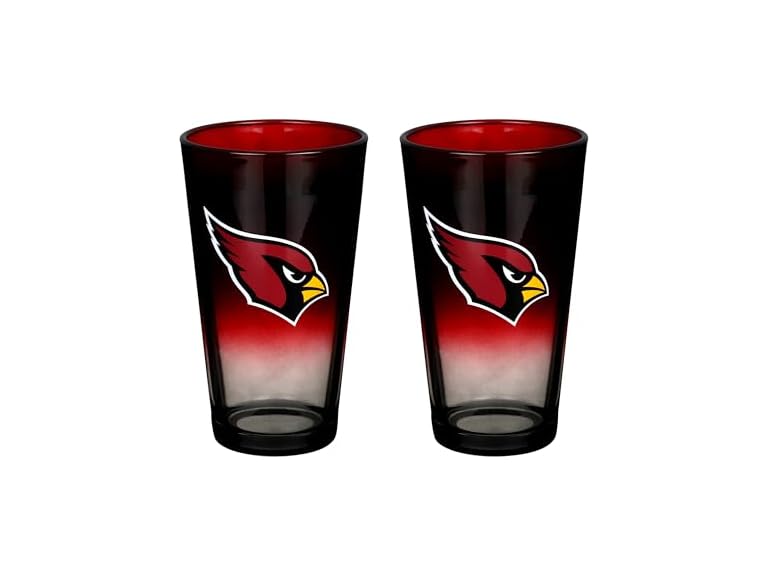 CARDINALS Ombre Pint Glasses 2pk