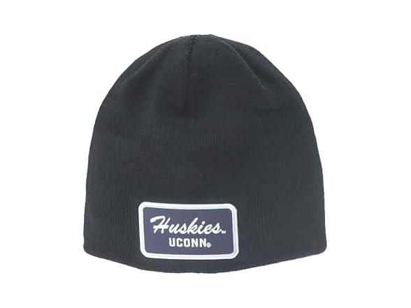 HUSKIES Beanie Edge Patch Brick Black